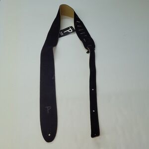 Guitar Strap Perris Leathers LTD Black Suede Leather 3" BBS-202 Made in Canada